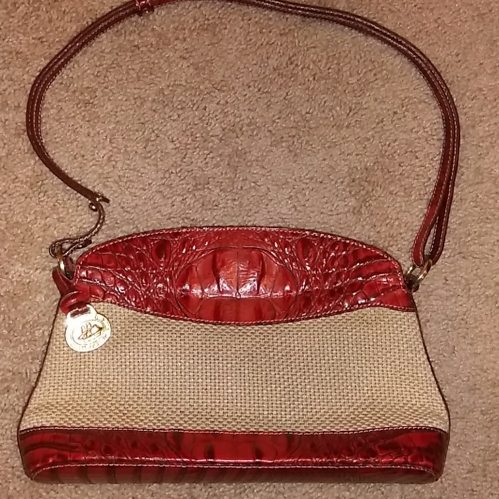Brahmin straw alligator vintage purse